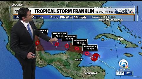 Tropical Storm Franklin 11 a.m. update (8/7/17)