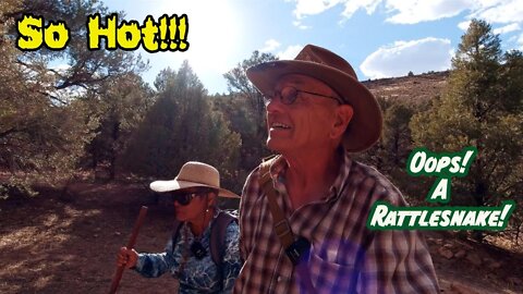 A rattlesnake in camp! Hickison Petroglyphs