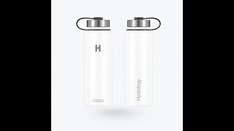 H2 Hydrology Water Bottle - 18 oz, 22 oz, 32 oz, 40 oz, or 64 oz with 3 LIDS Double Wall Vacuum...