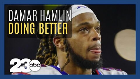 Injured Bills player Damar Hamlin shows signs of remarkable improvement