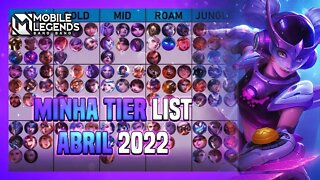 MELHORES E PIORES HERÓIS DO JOGO | MINHA TIER LIST ABRIL 2022 | MLBB