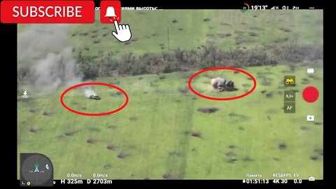 Two Russian BMP-3 infantry fighting vehicles were blown up by Ukrainian anti-tank mines!