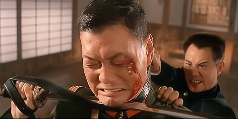 The final showdown between Jet Li and Japanese officers Fist of Legend