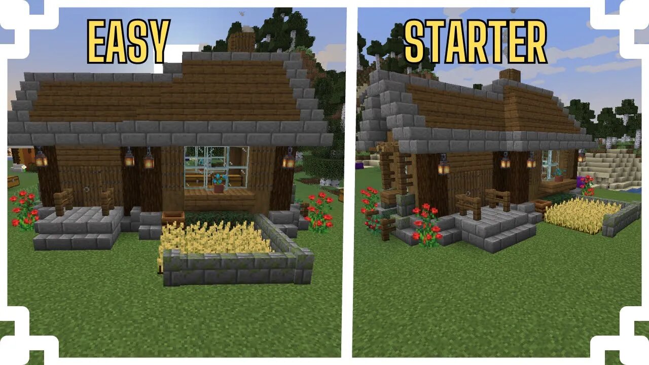 How To Build A Cozy Spruce Survival Starter House Minecraft Easy Tutorial 3970