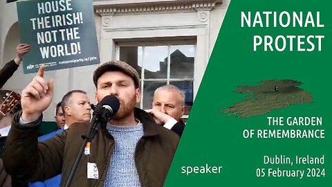 speaker - National Protest, Dublin , Ireland - 05 Feb 2024