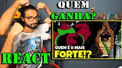 REACT - QUEM É O ALIEN MAIS FORTE DE BEN 10? ENORMOSSAURO OU QUATRO BRAÇOS - Feat. @Canal Sabedoria