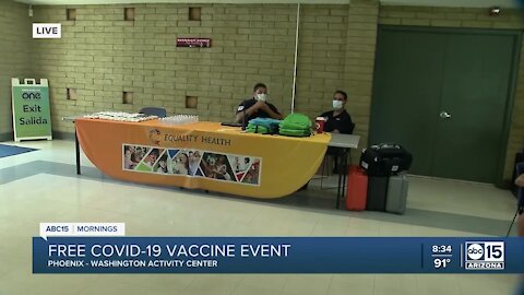 Washington Activity Center hosting free C19 vaccination event