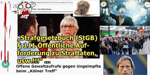 „Strafgesetzbuch (StGB) § 111 Öffentliche Aufforderung zu Straftaten, usw.!!!“ ...