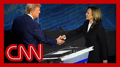 See the moment Harris and Trump meet for the first time at debate