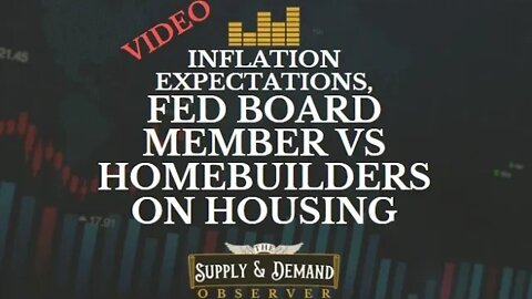 Consumer Inflation Expectations are DOWN, Fed Governor Says Housing Market Not a Problem