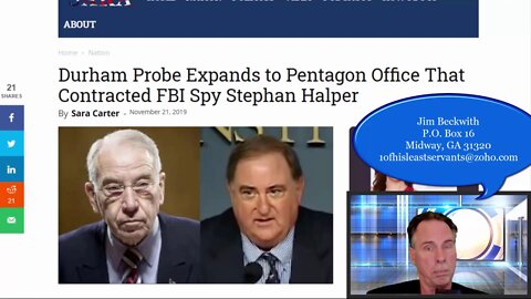 Durham Probe Expands to Pentagon Office That Contracted FBI Spy Stephan Halper