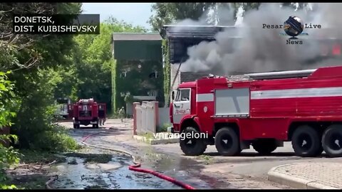 Donetsk - qualche altra immagine dei bombardamenti di Lunedì 13 Giugno 2022.