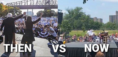 AOC, Bowman, & Bernie Sanders Hold Weak Cringe Low Turnout Rally In The Bronx