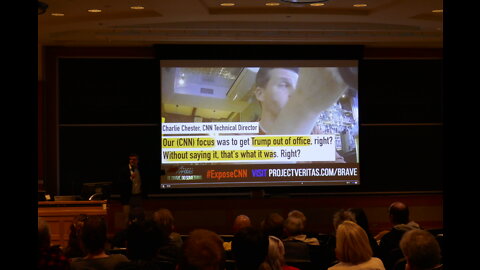 Journalist James O’Keefe of Project Veritas speaks at Dartmouth College in Hanover, NH on 4-20-22