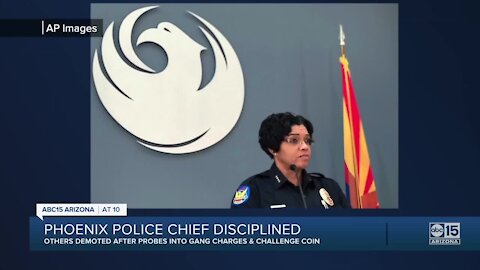 Phoenix PD chief disciplined, others demoted after probes into gang charges and challenge coin