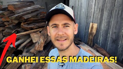 Ganhei Um Caminhão Cheio de Madeira!! wood diy