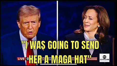 TRUMP TO KAMALA: “I was going to send her a MAGA hat” 🤣