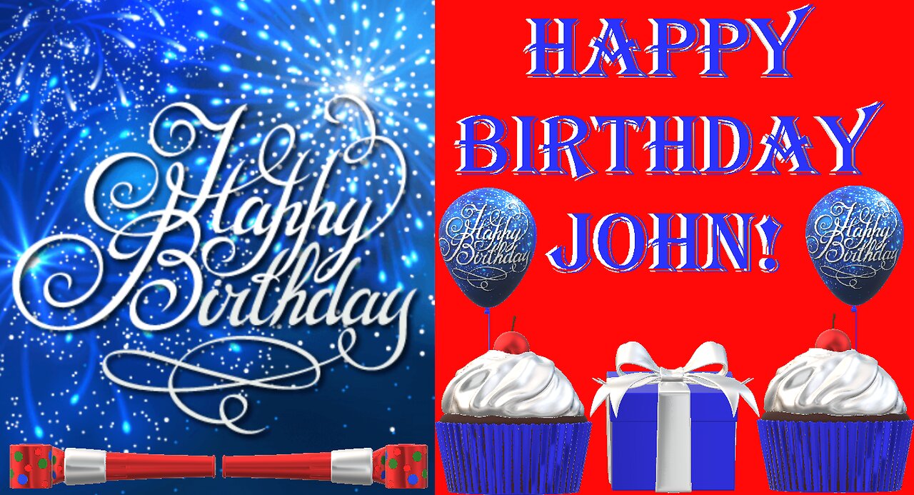 Happy Birthday 3D - Happy Birthday John - Happy Birthday To You - Happy