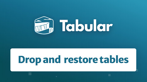 Tabular Bits: Drop and restore Iceberg tables