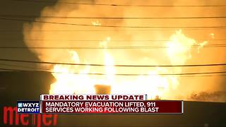 Evacuation lifted, 911 services working following blast