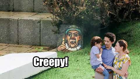 Belfast Family Weirded out By Creepy Clown Painting In The Garden