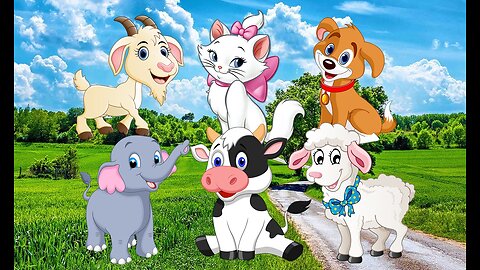 4 LEGGED ANIMALS! CAT! DOG! COW! SHEEP! ELEPHANT! GOAT! Animal Sounds and Videos!