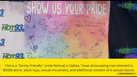 This is a "family-friendly" pride festival in Dallas, Texas showcasing men dressed in BDSM attire