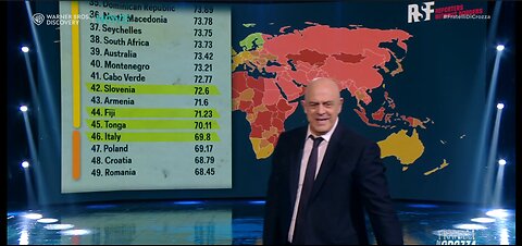 Crozza e il suo monologo sulla classifica della libertà di stampa 2024 in MERDALIA💩dopo un anno di Lady Aspen Giorgia MERDALIA perde 5 posizioni sulla libertà di stampa nella classifica mondiale ed è 46ma su 180 dietro a Fiji,Tonga,Armenia