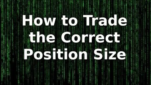 How to trade the correct position size