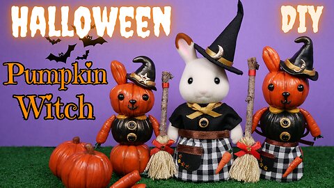 【DIY】Halloween pumpkin witch/ハロウィン👻パンプキンの魔女/Sylvanian Families/シルバニアファミリー/Calico Critters/Miniature