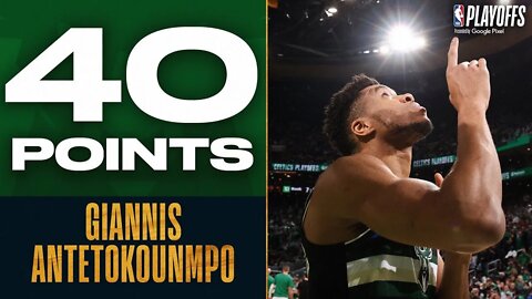 Giannis's 6th 40 PTS Career Playoff Game 👏 Bucks Vs. Celtics Game 5