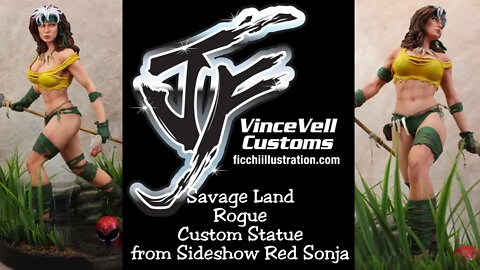 Savage Land Rogue Custom Statue from Sideshow Red Sonja