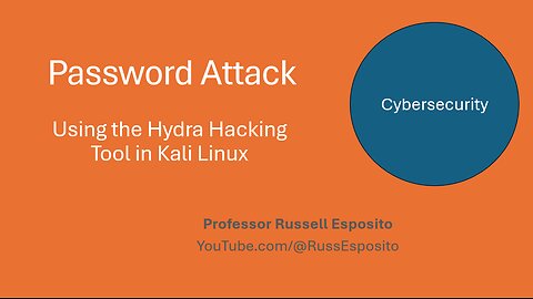 Password Attack Using Hydra in Kali Linux