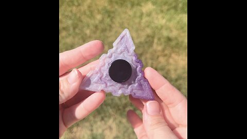 Epoxy Resin Purple Triangle Fidget Spinner