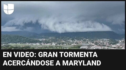 Video capta el momento en que una enorme nube y vientos casi de huracán golpean en Maryland