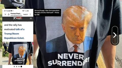 CBS PUBLISHES PHOTO OF "WAR CORRESPONDENT" WEARING TRUMP "NEVER SURRENDER" SHIRT AT TRUMP RALLY