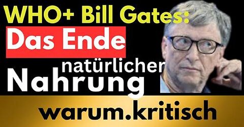 Essen fürs Klima mit Bill Gates und WHO