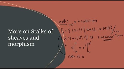 More on Stalks of sheaves and morphism between sheaves