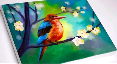 How to Paint a Bird | Acrylic Painting for Beginners |