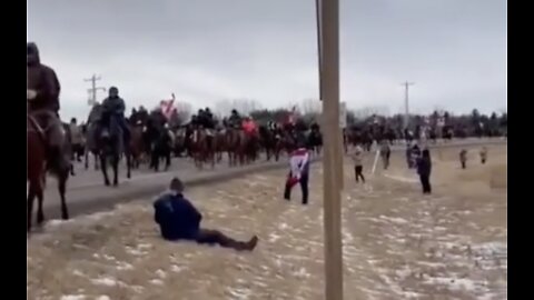 One More Video Of Freedom Cowboys At Coutts Trucker/Farmer Blockade