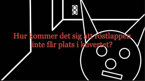 Hur kommer det sig att röstlappen inte får plats i kuvertet?