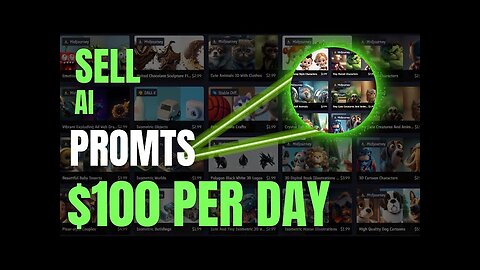 Generate Passive Income selling AI Prompts and make $100 Per Day | Chatgpt Promts| Midjourney Promts