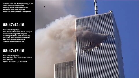 North Tower of World Trade Center 1 minute after collision