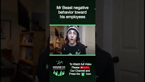 Mr. Beast's Negative Behavior with his Employees #Shorts