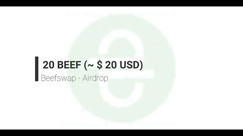 Finalizado - Airdrop - Beefswap - 20 BEEF (~ $ 20 USD) - 29 de abril de 2021