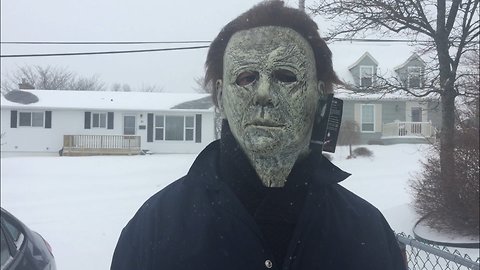 Michael Myers Shovelling my driveway