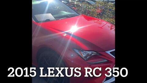 2015 Lexus RC 350. For sale