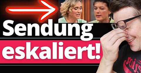 ARD Miosga zornig auf Wagenknecht weil Grüne "Gefährlichste Partei" sind!