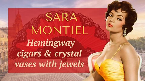 SARA MONTIEL - Hemingway cigars and crystal vases with jewels