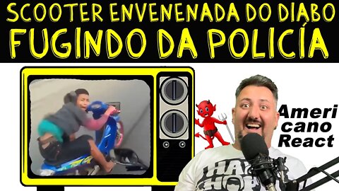 Scooter envenenada do DIABO fugindo da Polícia: Americano REACT